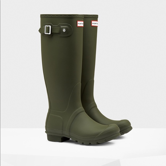 army green hunter boots